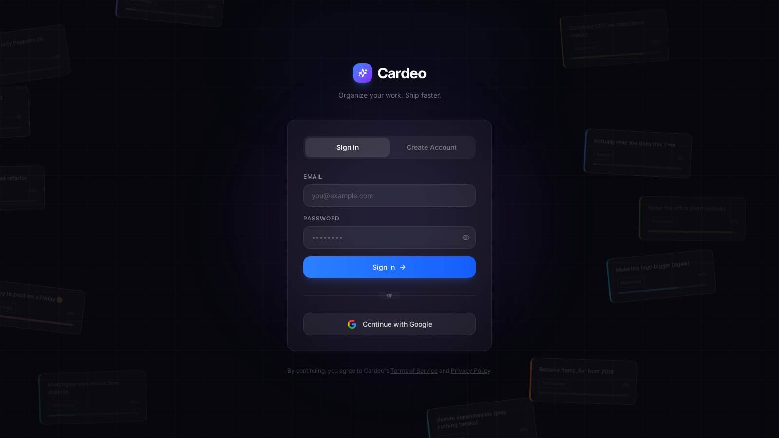 Cardeo screenshot